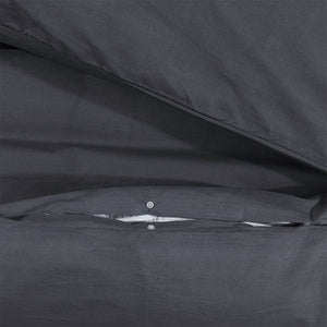 Bettwäsche-Set Schwarz 155x220 cm Baumwolle