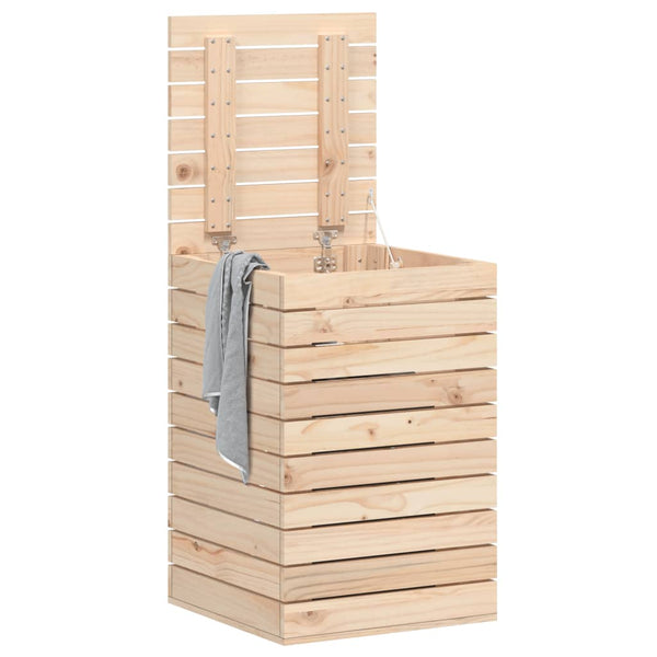 Wäschetruhe Kiefer Massivholz 44x44x66cm