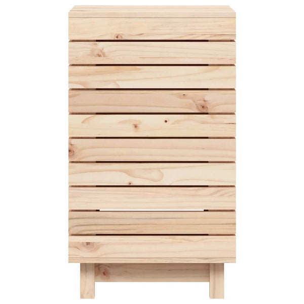 Kiefernholz Wäschetruhe 44x44x76 cm