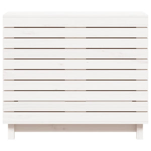 vidaXL Coffre à linge blanc 88,5x44x76 cm bois de pin massif