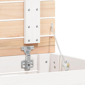 vidaXL Coffre à linge blanc 88,5x44x76 cm bois de pin massif