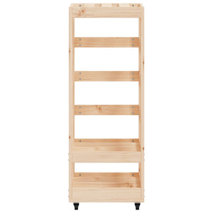 Kaminholzregal mit Rollen Kiefer Massivholz 110cm