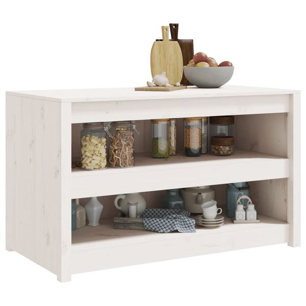 Outdoor Küchenschrank Weiß Kiefer Massivholz