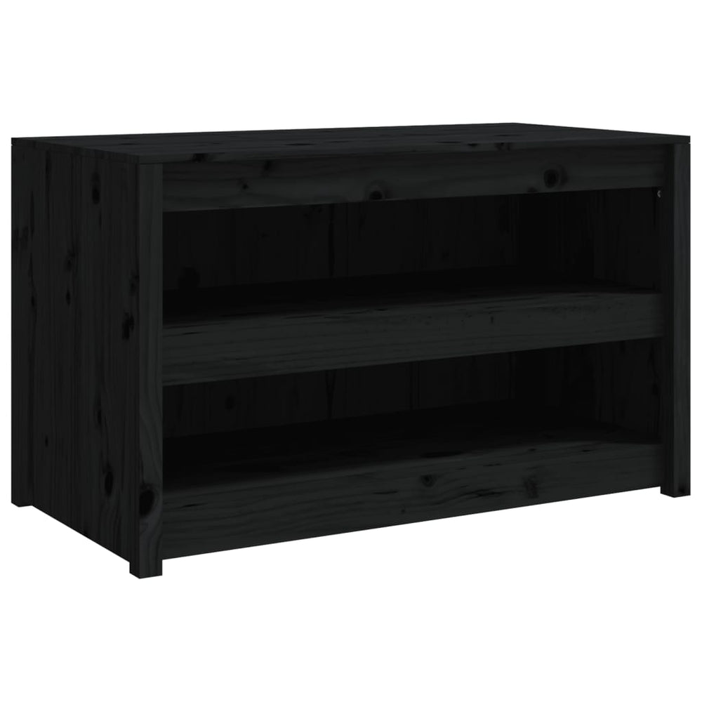 Outdoor-Küchenschrank Schwarz Kiefer Massivholz