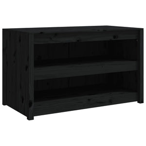 Outdoor-Küchenschrank Schwarz Kiefer Massivholz