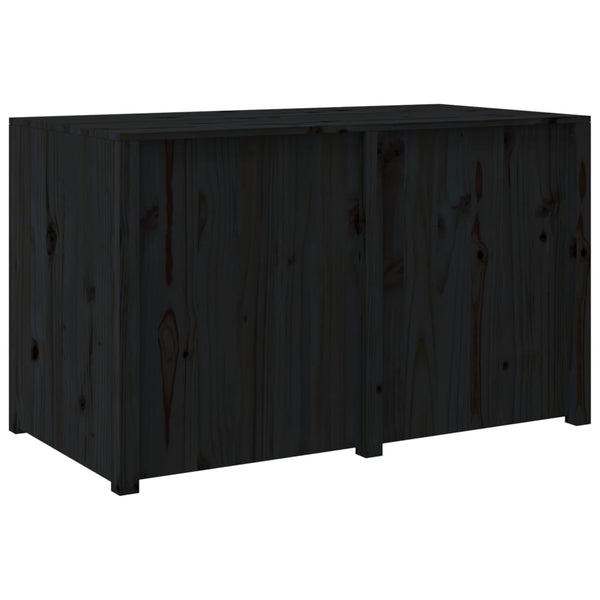 Outdoor-Küchenschrank Schwarz Kiefer Massivholz