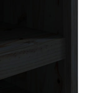 Outdoor-Küchenschrank Schwarz Kiefer Massivholz