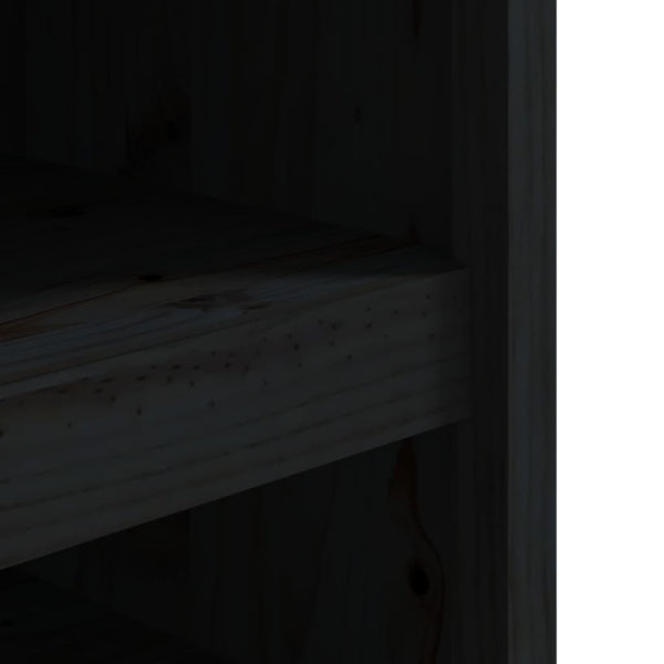 Outdoor-Küchenschrank Schwarz Kiefer Massivholz