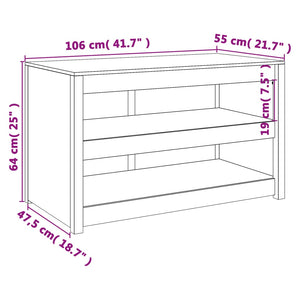Outdoor-Küchenschrank Schwarz Kiefer Massivholz