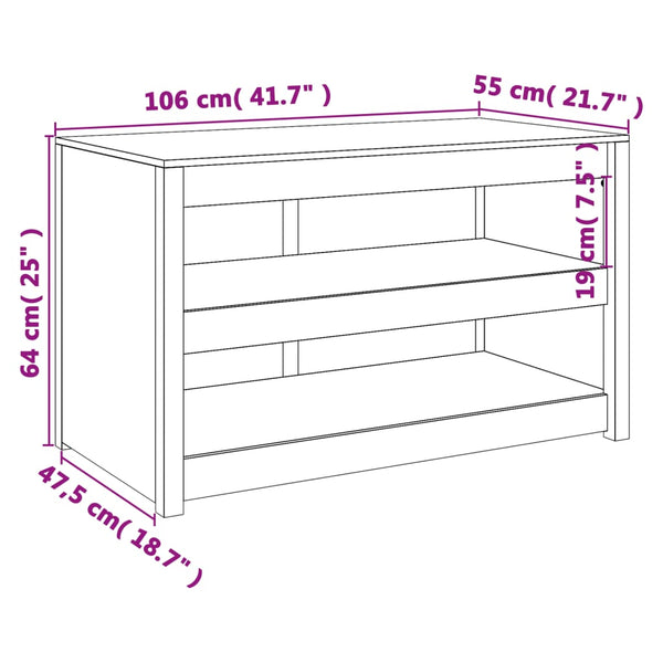 Outdoor-Küchenschrank Schwarz Kiefer Massivholz