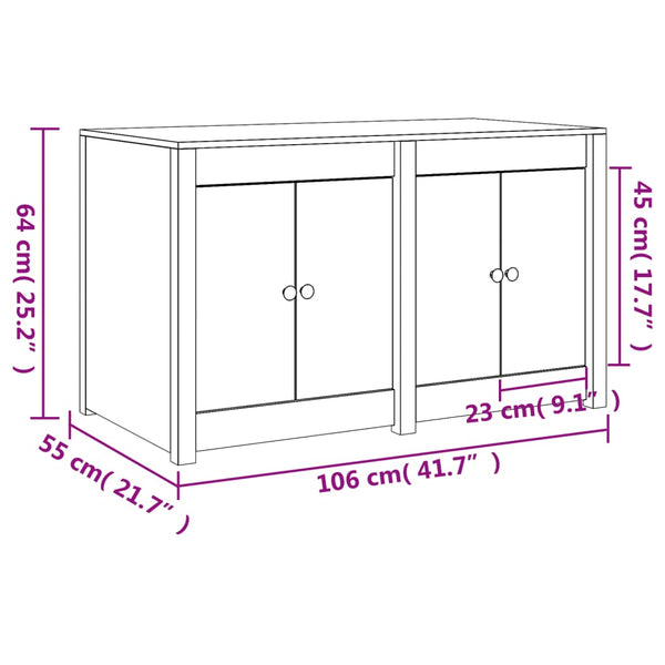 vidaXL Armoire de cuisine extérieure MEPPEL 106x55x64 cm Bois de pin massif
