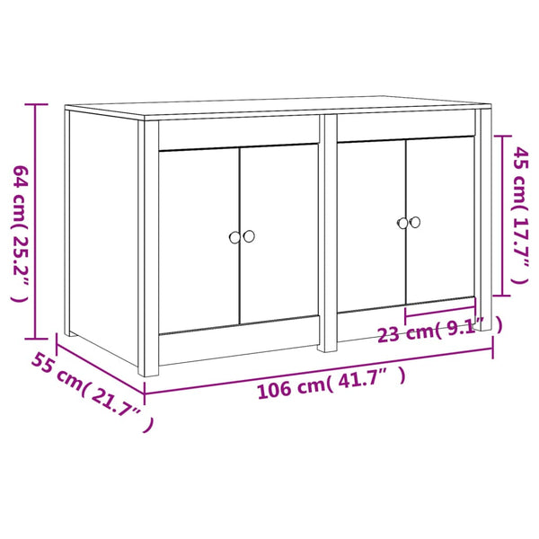 vidaXL Meuble bas d'extérieur MEPPEL 106x55x64 cm en bois de douglas massif