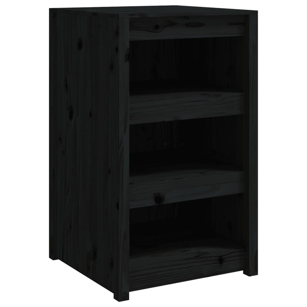 Schwarzer Outdoor-Küchenschrank aus Kiefernholz 55x55x92cm