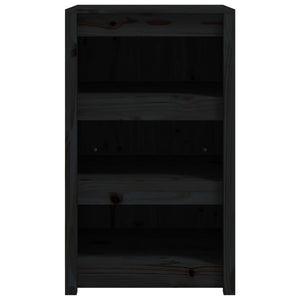 Schwarzer Outdoor-Küchenschrank aus Kiefernholz 55x55x92cm
