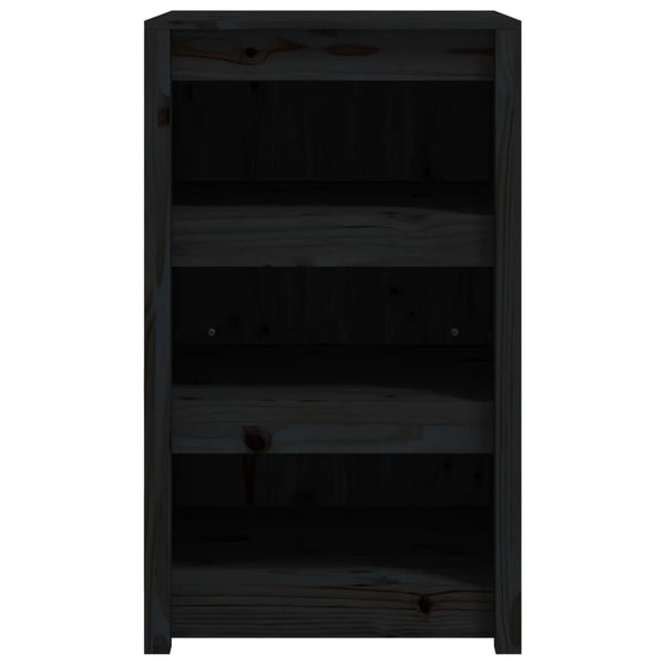 Schwarzer Outdoor-Küchenschrank aus Kiefernholz 55x55x92cm
