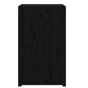 Schwarzer Outdoor-Küchenschrank aus Kiefernholz 55x55x92cm