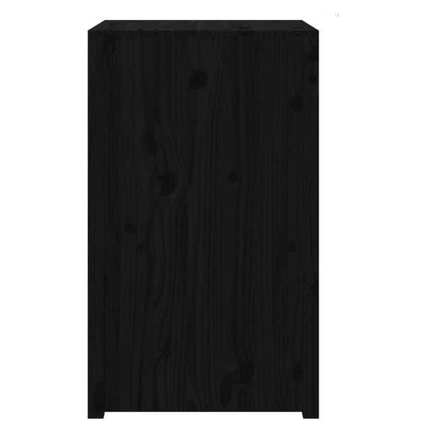 Schwarzer Outdoor-Küchenschrank aus Kiefernholz 55x55x92cm