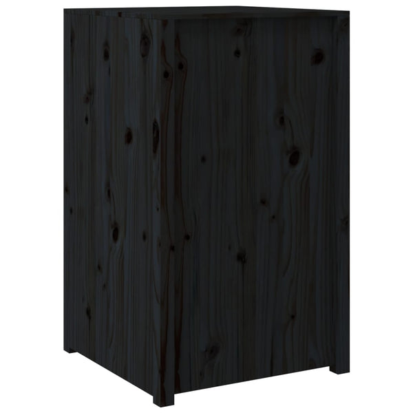 Schwarzer Outdoor-Küchenschrank aus Kiefernholz 55x55x92cm