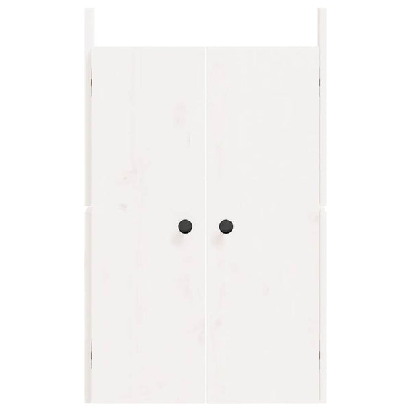 MEPPEL Outdoor-Küche Türen Weiß 50x9x82cm Kiefer Massivholz