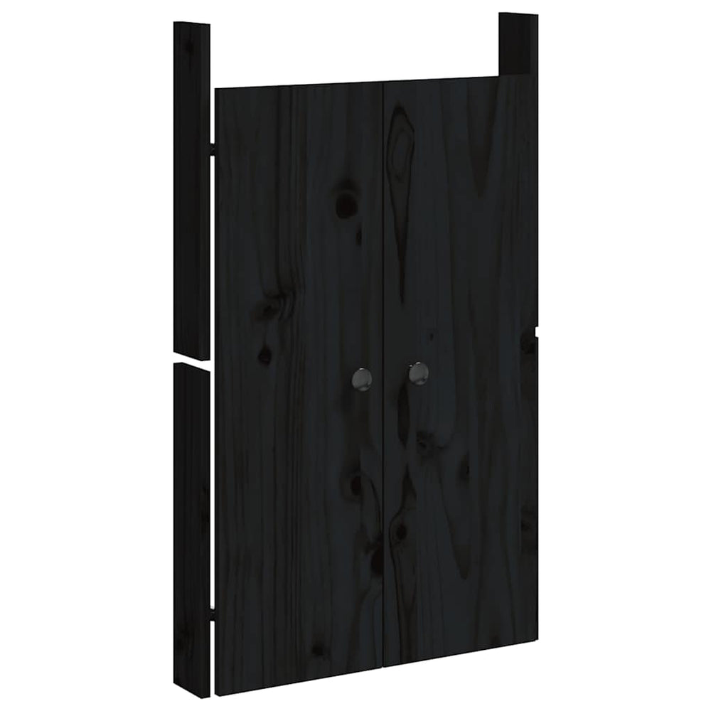 Schwarze Outdoor-Küche Türen 50x82cm Kiefer Massivholz