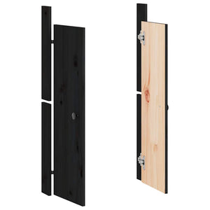 Schwarze Outdoor-Küche Türen 50x82cm Kiefer Massivholz
