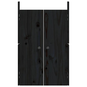 Schwarze Outdoor-Küche Türen 50x82cm Kiefer Massivholz