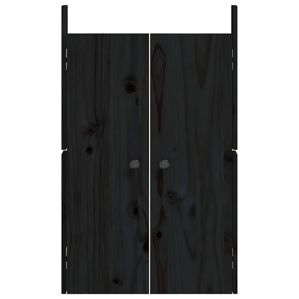 Schwarze Outdoor-Küche Türen 50x82cm Kiefer Massivholz