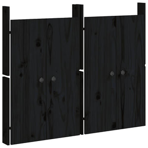 Outdoor-Küche Türen Schwarz Kiefernholz 50x82cm 2er-Set