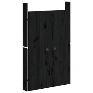 Outdoor-Küche Türen Schwarz Kiefernholz 50x82cm 2er-Set