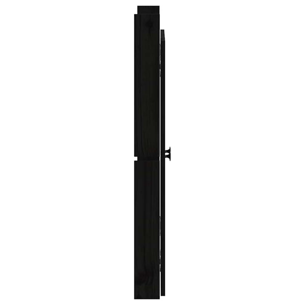Outdoor-Küche Türen Schwarz Kiefernholz 50x82cm 2er-Set