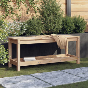 Massivholz Gartenbank Kiefer 108 cm