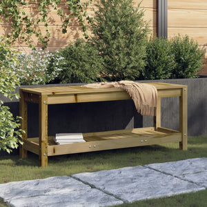 Gartenbank aus imprägniertem Kiefernholz, 108 cm