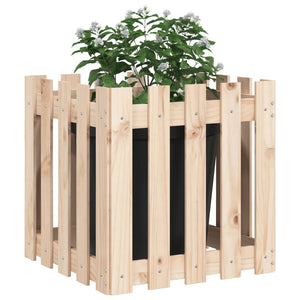 Pflanzkübel 50x50cm Kiefer Holz Lattenzaun Design