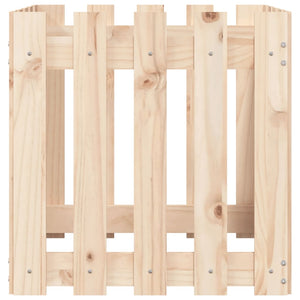 Pflanzkübel 50x50cm Kiefer Holz Lattenzaun Design