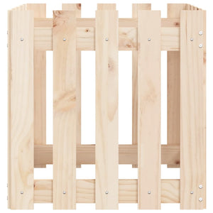 Pflanzkübel 50x50cm Kiefer Holz Lattenzaun Design