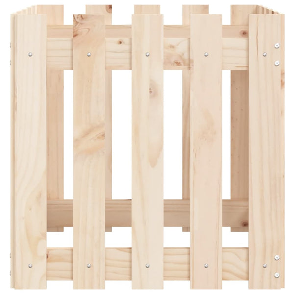 Pflanzkübel 50x50cm Kiefer Holz Lattenzaun Design