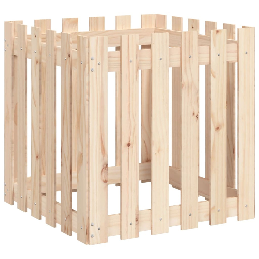 Holz Pflanzkübel Lattenzaun 60x60x60cm