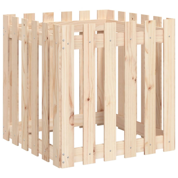 Holz Pflanzkübel Lattenzaun 60x60x60cm