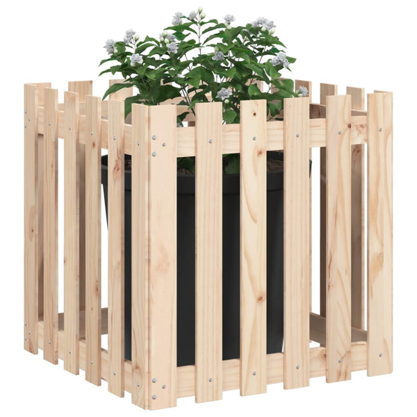 Holz Pflanzkübel Lattenzaun 60x60x60cm