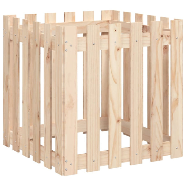 Holz Pflanzkübel Lattenzaun 60x60x60cm