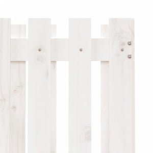 vidaXL Planter Slatted Design White 70x70x70 cm Solid Pine Wood