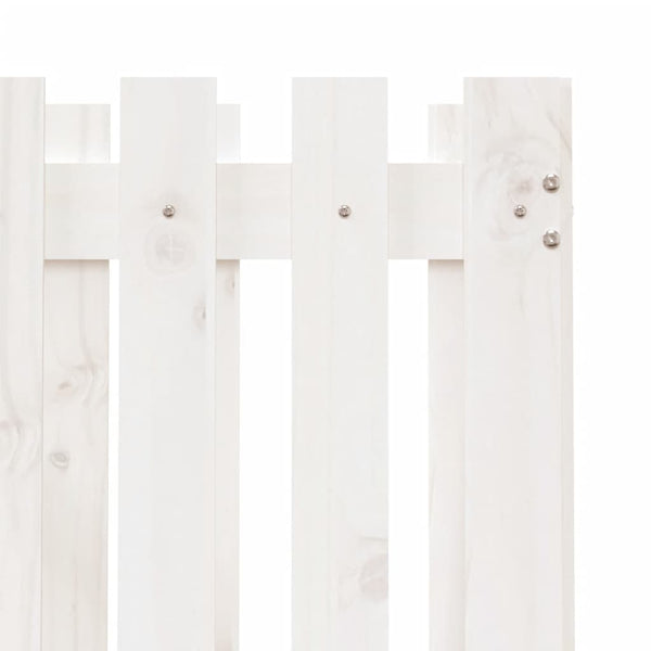 vidaXL Planter Slatted Design White 70x70x70 cm Solid Pine Wood