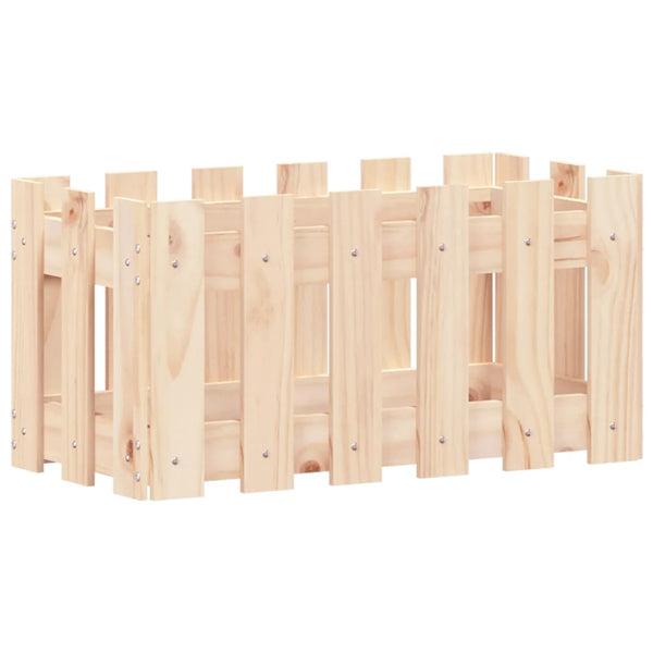 Holz Pflanzkübel Lattenzaun Design 60x30x30cm
