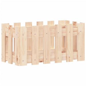 Holz Pflanzkübel Lattenzaun Design 60x30x30cm