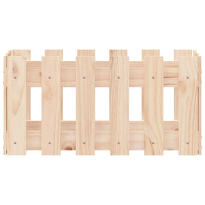 Holz Pflanzkübel Lattenzaun Design 60x30x30cm