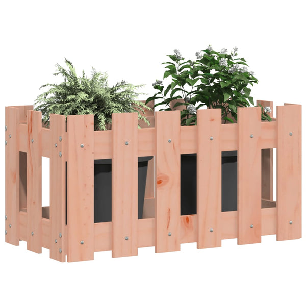 Holz Pflanzkübel Lattenzaun Design 60x30x30 cm