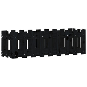 Hochbeet Latten-Design Schwarz 100x30x30cm