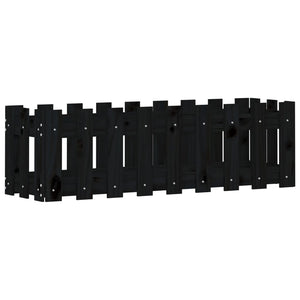 Hochbeet Latten-Design Schwarz 100x30x30cm