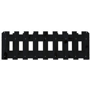 Hochbeet Latten-Design Schwarz 100x30x30cm