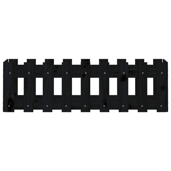 Hochbeet Latten-Design Schwarz 100x30x30cm